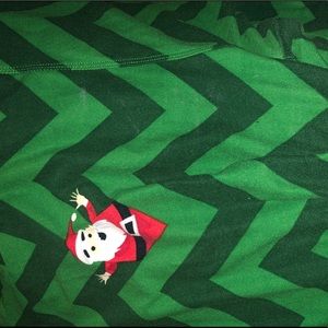 LuLaRoe LEGGINGS TC Chevron Santa Christmas